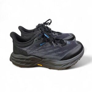 NEW Hoka One One Speedgoat 5 GTX Spike Black Trail Running Shoes Mens 8 Hiking